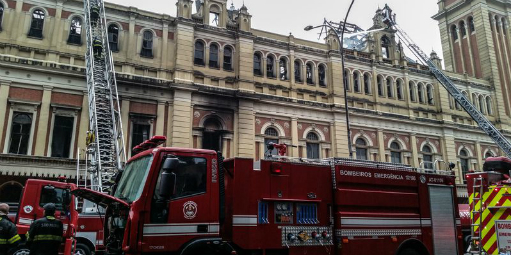 Incêndio na Estação da Luz afeta transporte de carga para Santos