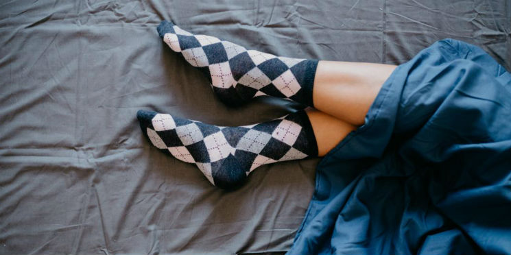 Um cobertor curto no inverno do comércio