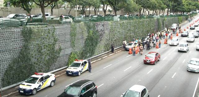Jardim vertical da 23 de Maio está abandonado