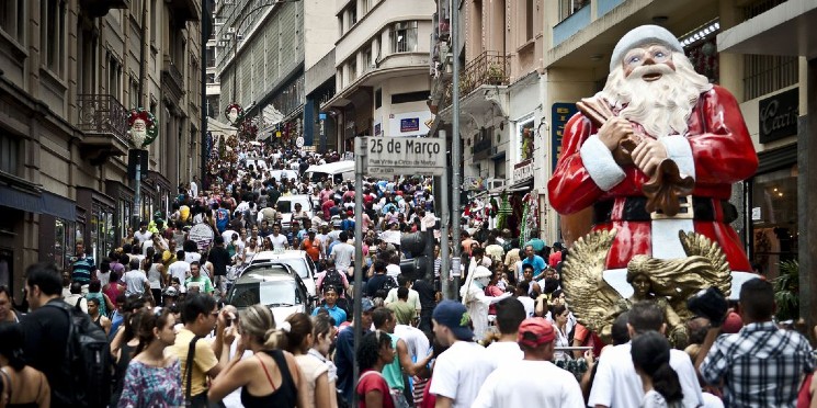 Comércio paulistano: alta de até 7% nas vendas de Natal