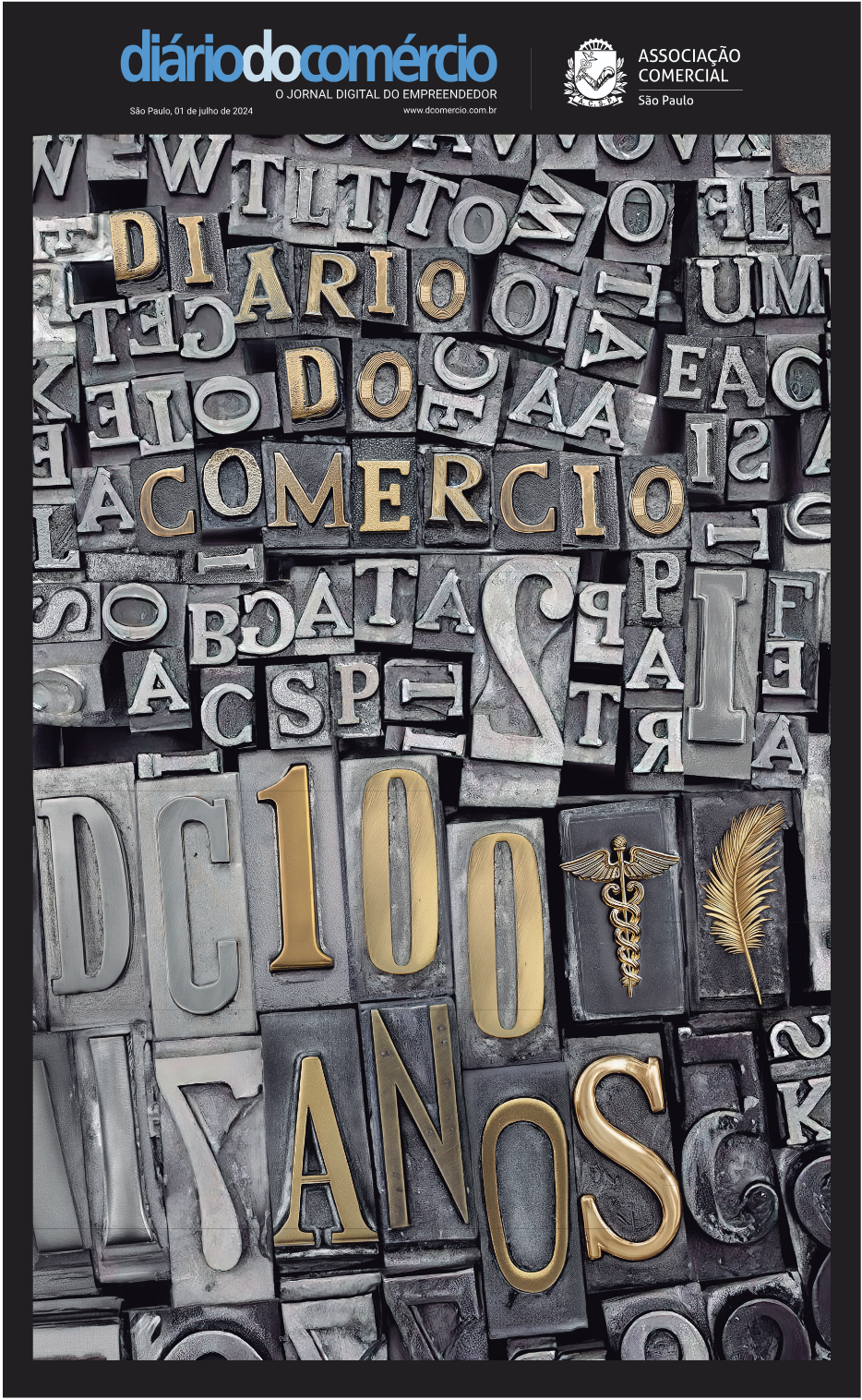 Capa do Especial 100 Anos do Diário do Comércio